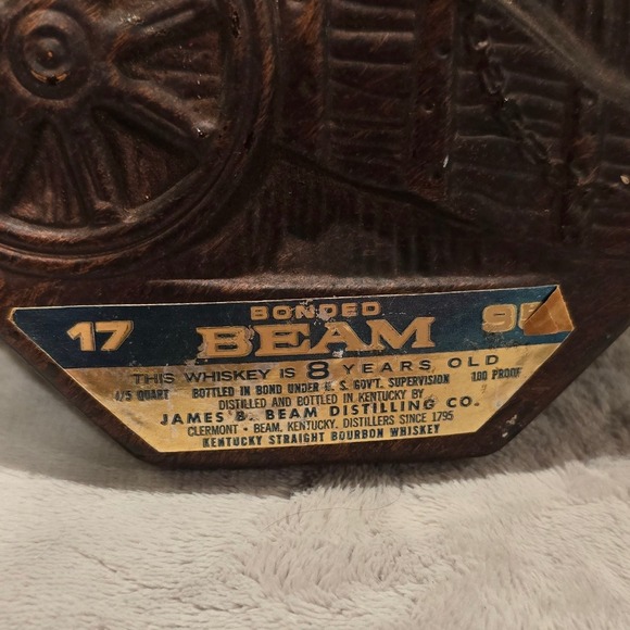 Vintage 1795 Bonded Beam‎ Bronze Cannon Shaped Jim Beam Liquor Bottle Decanter - Picture 6 of 6